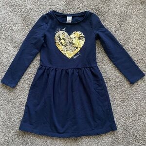 💙Carter’s💙 Wild at Heart Sequins Little girls sweater dress size 6/6x